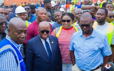 President Akufo-Addo Inspects Ofankor-Nsawam Road Project