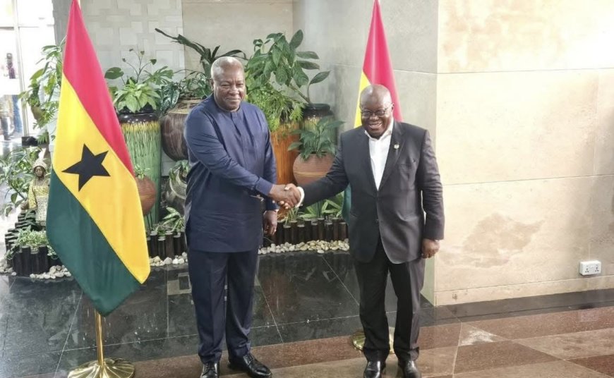President-Elect, John Mahama has arrived at Jubilee House, marking the beginning of the transition process.
