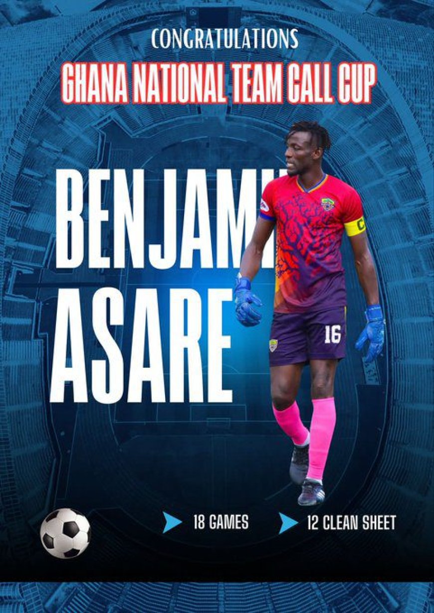 Hearts of Oak congratulate captain Benjamin Asare after maiden Ghana call up