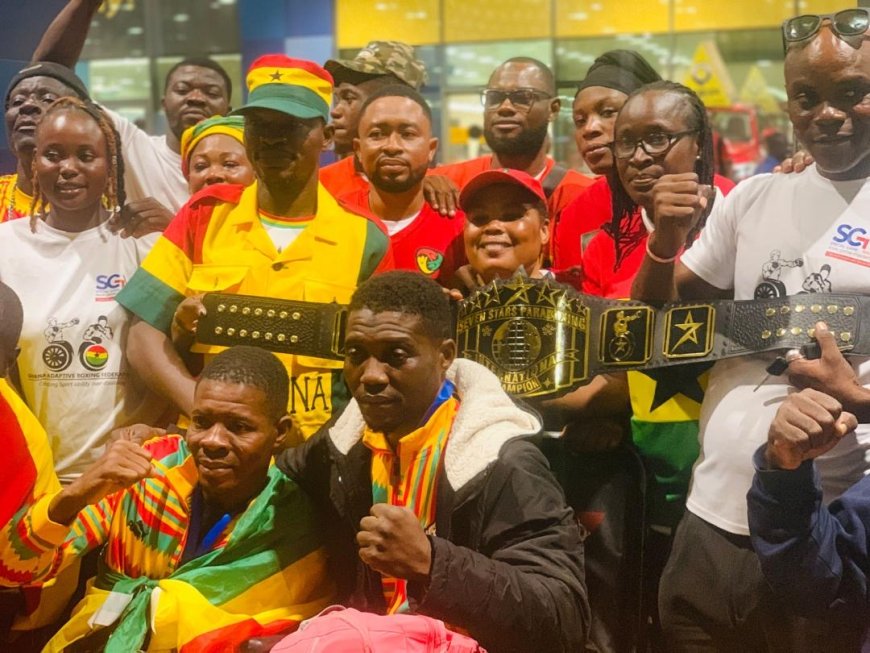 One People Supporters Union and Others Give Ghana’s Para Boxers a Heroic Welcome After International Success