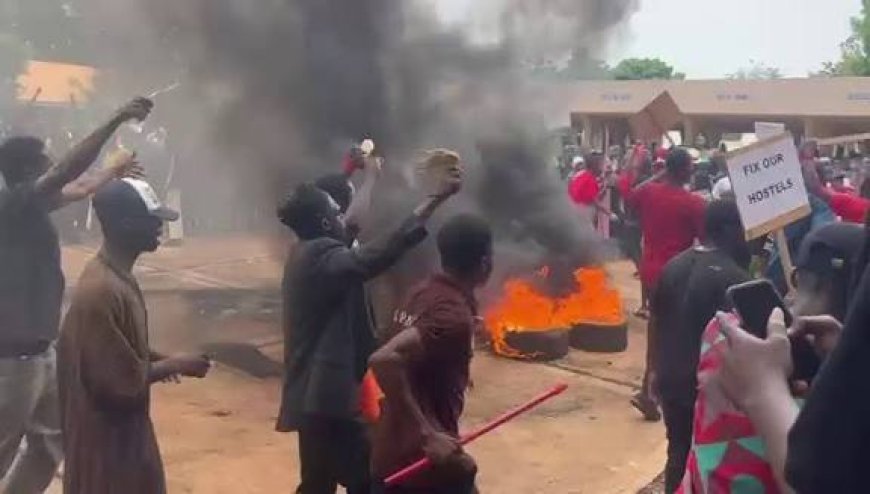 Violent Protest at Tamale Technical University Over Fees, Facilities Leaves Students Injured