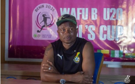 Head coach of Ghana’s Black Princesses, Charles Sampson, is upbeat ahead of his team’s clash against Nigeria’s Falconets in the final of the 2025 WAFU B U20 Girls Cup