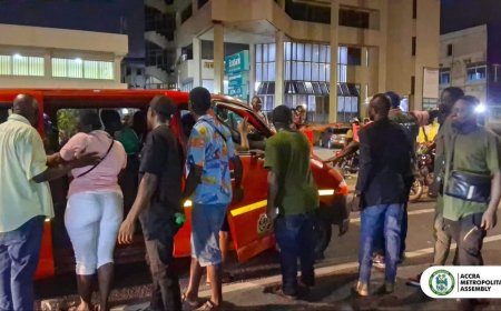 Six Drivers Arrested as Accra Mayor Leads Evening Crackdown on Unapproved Transport Fares