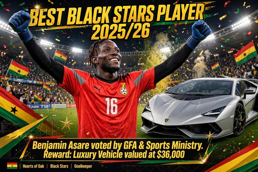 Hearts of Oak’s Benjamin Asare Named Best Black Stars Player for 2025/26 Season, To Receive $`36,000 JAC Vehicle